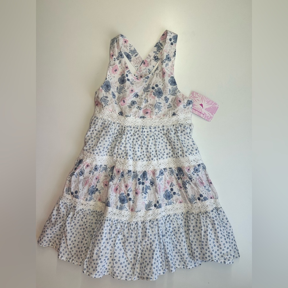 Tommy Bahama Blue and Pink Floral Kids Dress